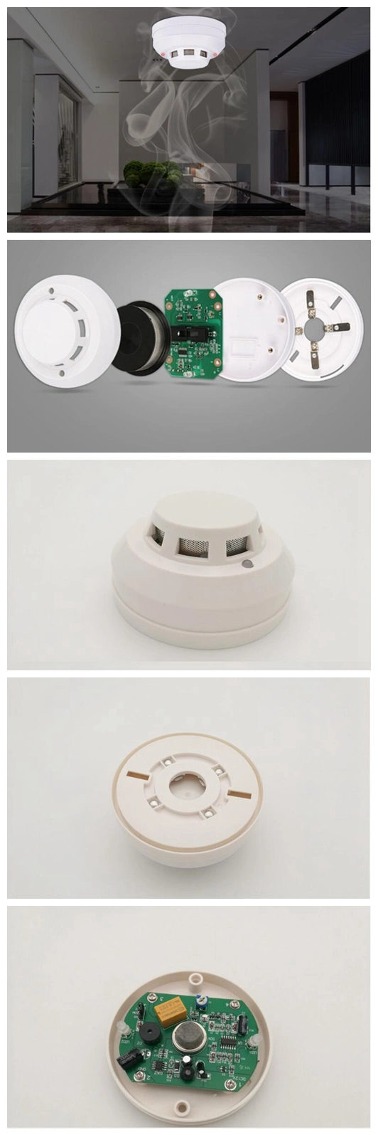 Ce Approved 4-Wire Network Photoelectric Smoke Alarm Detector