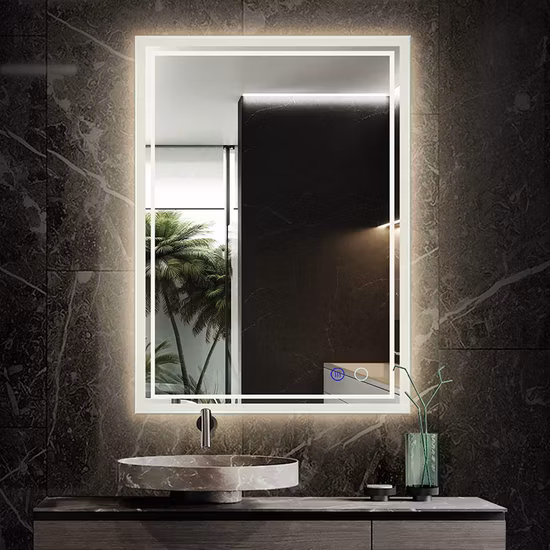 Wholesale Home Decoration Smart Glass Vanity Furniture LED Bathroom Wall Luminous Mirror